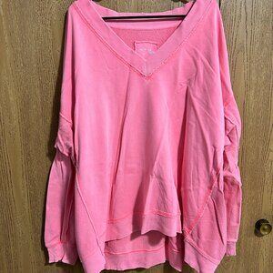 Women's Aerie Vacay Every Day V Neck Sweatshirt